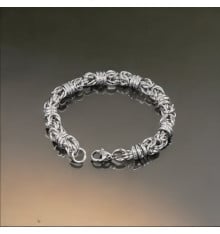 Men's Steel Biker Bracelet with Cylindrical Links