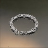 Bracciale da Uomo in Acciaio con Maglie Cilindriche stile Biker