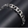 Men's Steel Bracelet with Thick Marine Chain
