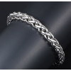 Bracciale da Uomo in Acciaio con Catena Intrecciata