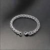 Herrenarmband aus Stahl mit geflochtener Kette