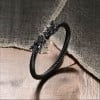 Bracelet jonc acier biker homme cable fermoir tete de dragon