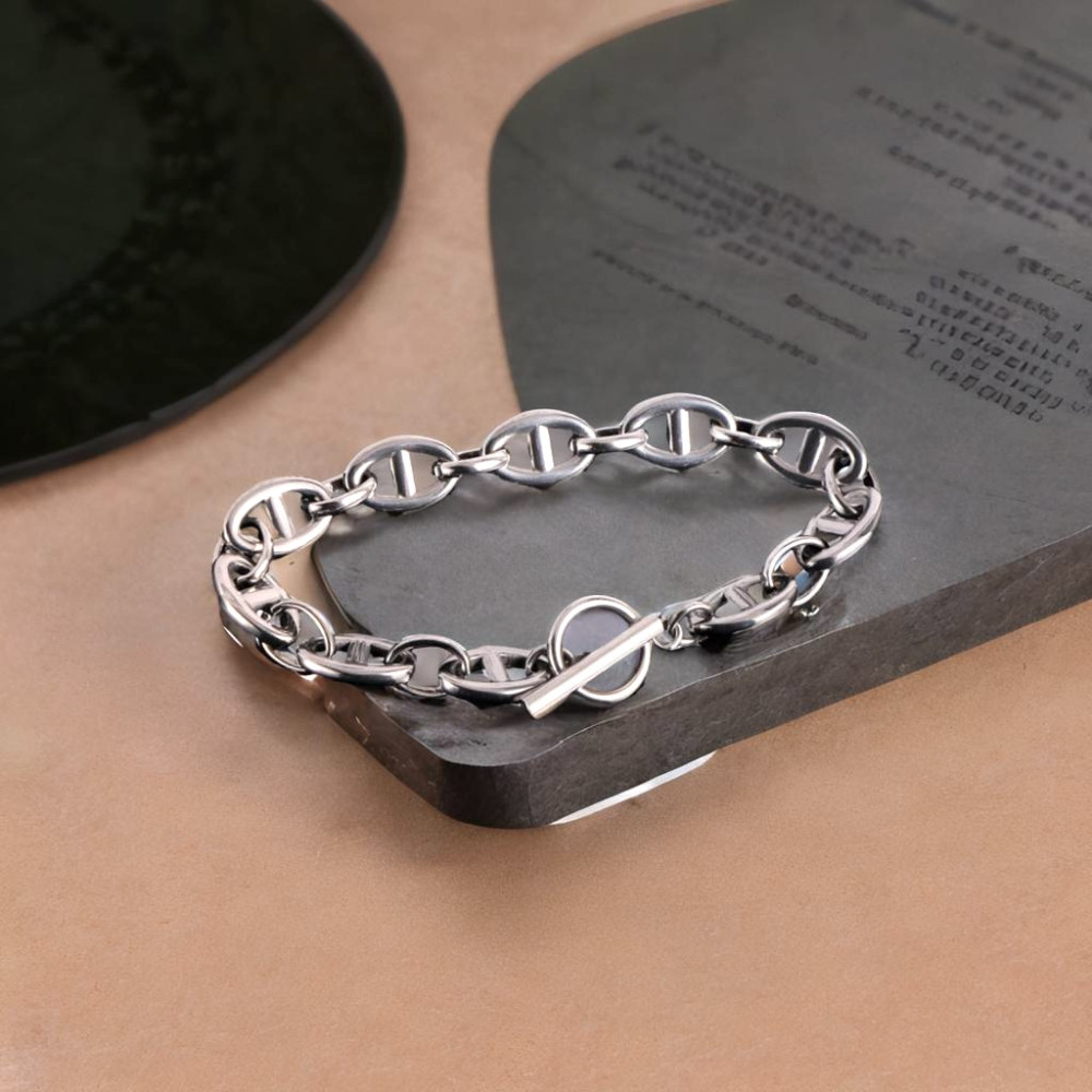 Bracciale da Uomo in Acciaio Inossidabile con Catena Marina