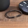 Bracciale da Uomo con Catena Cilindrica Flessibile in Acciaio