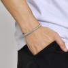 Bracciale da Uomo con Catena Cilindrica Flessibile in Acciaio