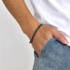 Bracelet chaine cylindrique acier inoxydable unisexe