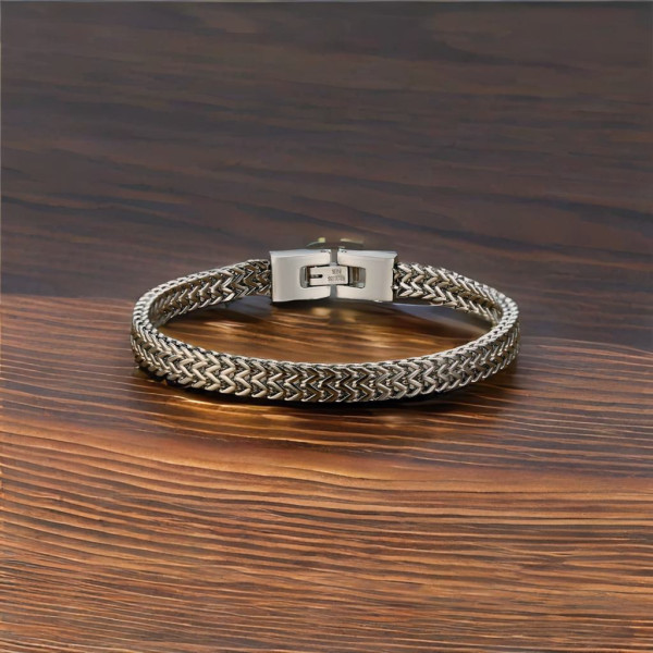 Herenarmband van zwart gecoat roestvrij staal