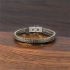 Men's Black-Plated Steel Chain Link Bracelet