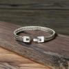 Men's Black-Plated Steel Chain Link Bracelet