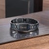Bracelet personnalise homme gourmette acier fibre de carbone