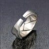 Anello uomo catena intrecciata in acciaio