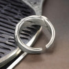 Men's ring with Cuban steel chain ring