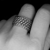 Men's Stainless Steel Mesh Band Ring
