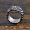 Anello in acciaio Anello da uomo in maglia intrecciata
