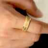 Bague mariage personnalisable tungstene rainurée et sablée