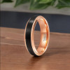 Anello Personalizzato da Uomo in Tungsteno Nero Spazzolato