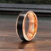 Anello Personalizzato da Uomo in Tungsteno Nero Spazzolato