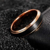 Anello Personalizzato da Uomo in Tungsteno Nero Spazzolato