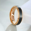 Anello Personalizzato da Uomo in Tungsteno Nero Spazzolato