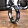 Anello uomo personalizzato in tungsteno spazzolato