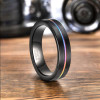 Anillo de tungsteno cepillado personalizado para hombre