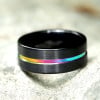 Anello uomo personalizzato in tungsteno spazzolato