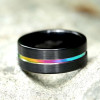 Anillo de tungsteno cepillado personalizado para hombre