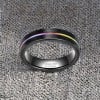 Anello uomo personalizzato in tungsteno spazzolato