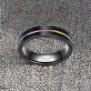 Anillo de tungsteno cepillado personalizado para hombre