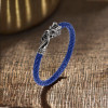 Braided Leather Bangle with Steel Dragon Clasp