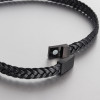 Men's Leather Personalised Bracelet Stainless Steel Belt Clasp