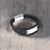 Gepersonaliseerde leren kinarmband voor heren