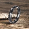 Anello personalizzato, fede nuziale, anello in tungsteno, placcato in oro sfaccettato