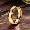 Titanium Wedding Ring Gold-Plated Polished Band Custom Engraving Available