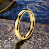 Titanium Wedding Ring Gold-Plated Polished Band Custom Engraving Available