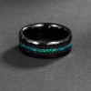 Anello di Matrimonio Personalizzato in Tungsteno con Opale