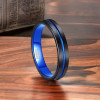 Personalized Minimalist Brushed Tungsten Wedding Ring