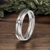 Bague mariage personnalisee titane homme anneau rainure zirconium