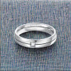 Bague mariage personnalisee titane homme anneau rainure zirconium