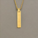 Gepersonaliseerde mannen stalen staaf zwart Romeins cijfer hanger ketting gepersonaliseerd