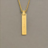 Collar con colgante de hombre personalizado Barra de acero negro Número romano personalizar