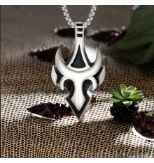 Men's Polished Stainless Steel Shield Pendant