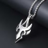 Men's Polished Stainless Steel Shield Pendant