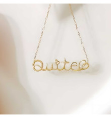 Personalized name necklace pendant in Gold filled