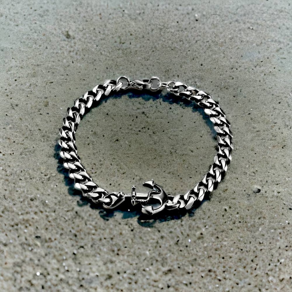 Men's Chain Stainless Steel Anchor Bracelet