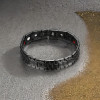 Bracelet homme acier noir magnetique aimante
