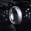 Bague mariage personnalisable Tungstene aspect sable