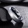 Bague mariage personnalisable Tungstene aspect sable