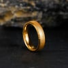Bague mariage personnalisable Tungstene aspect sable