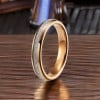 Bague mariage personnalisee alliance plaque or tungstene fibre blanche